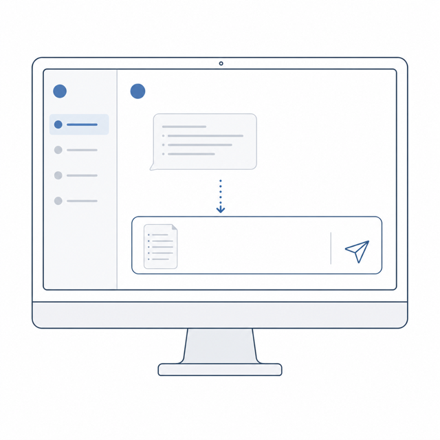 Codexに指示文を貼り付けているイラスト